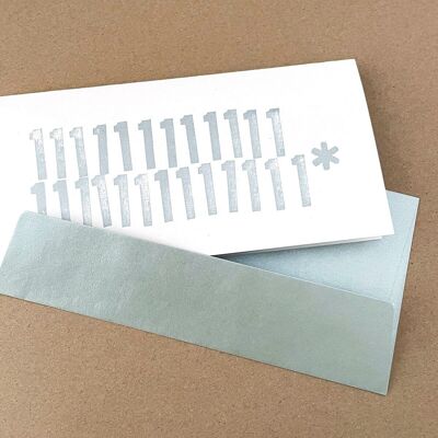 25 x 1 - A celebration every single year! - Folding card with silver envelope