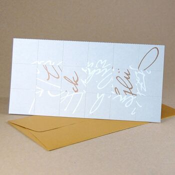 Félicitations, carte de félicitations pour puzzles avec une enveloppe dorée 1