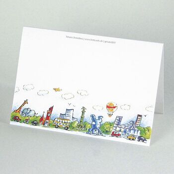 J'aime Berlin - carte de voeux joyeuse avec une enveloppe verte de mai 2