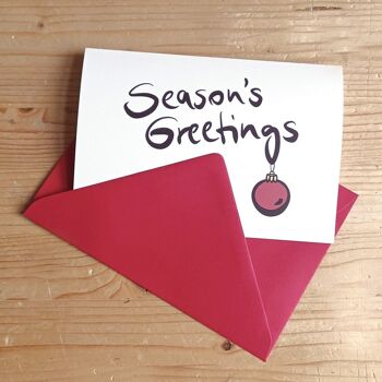 10 cartes de Noël avec enveloppes rouges : Vœux de Noël 1