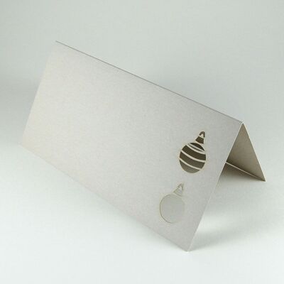 10 grey Christmas cards with white recycled envelopes