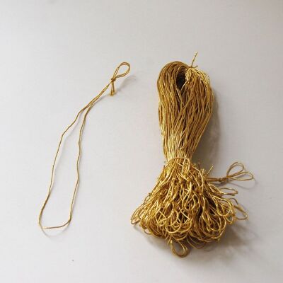 100 cordini elastici dorati, 18 cm