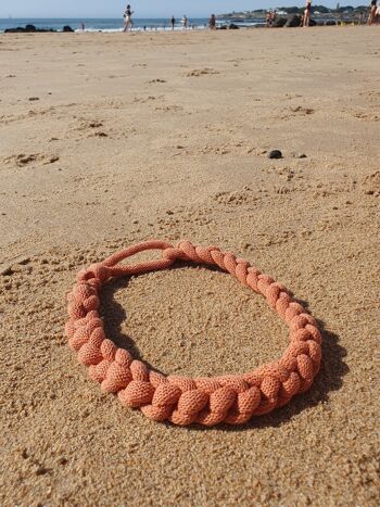 Couronne cheveux corde coton tressé romantique français tendance fait main terracotta Noël Bandeau Cadeau demoiselle d'honneur 9