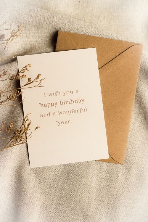 Greeting card | I wish you a happy Birthday