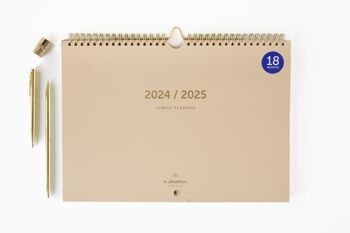 Agenda familial 18 mois A-Journal 2024/2025 - Beige 3