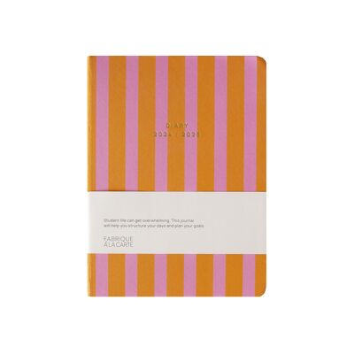 Fabrique School Diary 2024/2025 - Stripes Orange Pink