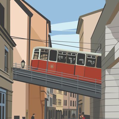 LYON FUNICULAR POSTCARD