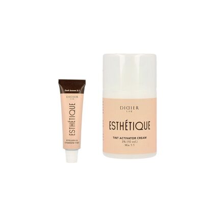 Coffret Didier Lab Esthétique Teinte Sourcils Et Cils, Châtain Foncé + Activator