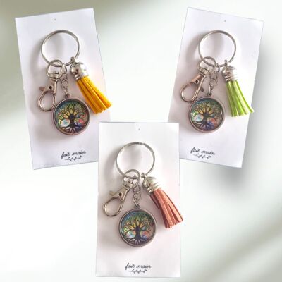 Colorful "Tree of Life" keychain