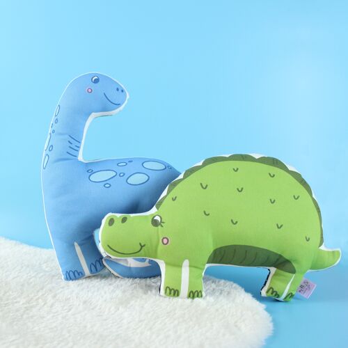 green stegosaurus cushion -25 x 40