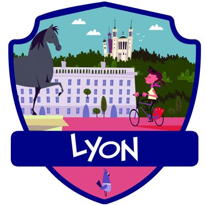 TOURISTICKER-AUFKLEBER LYON BELLECOUR