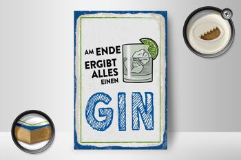 Panneau en bois 12x18 cm Au final tout fait une décoration GIN 2