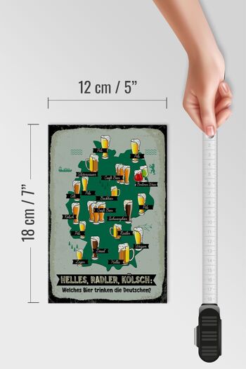 Panneau en bois 12x18cm, quelle bière les Allemands boivent-ils, décoration de carte 4