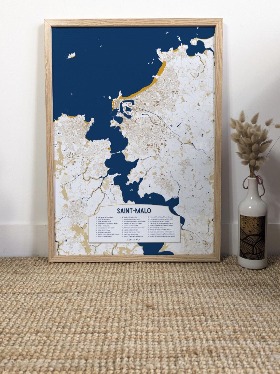 Póster con el mapa de Saint-Malo - Checkmap
