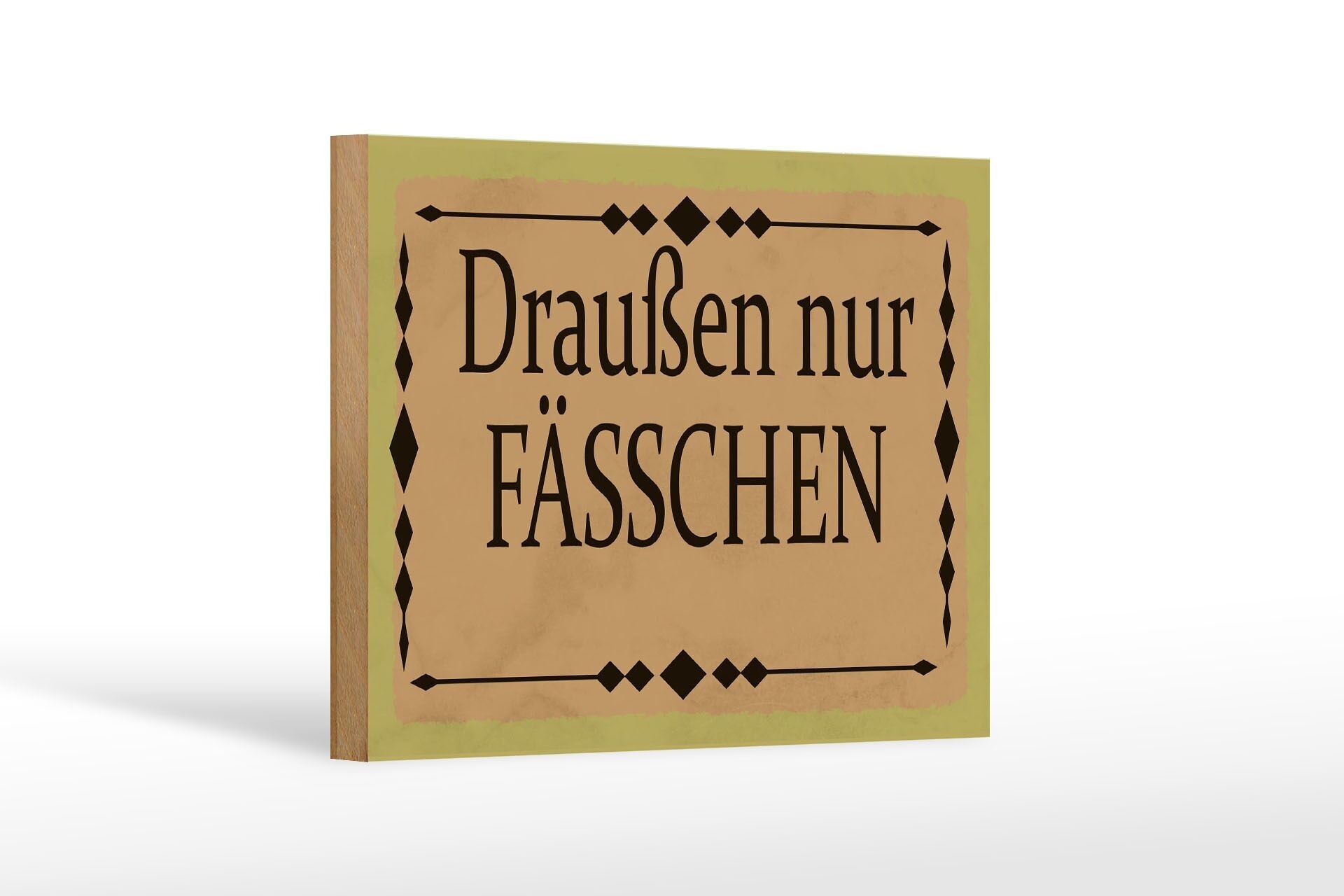 Cartello in legno nota 18x12 cm esterno solo decoro botte