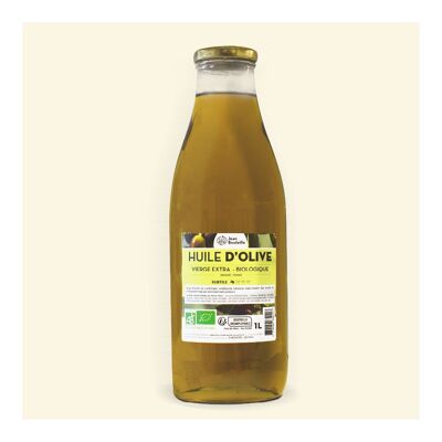 Lot von 120 EcoRefills 1L – ⚠️ DDM COURTE – Natives Olivenöl Extra – Dezent – ​​Biologisch – Tunesien