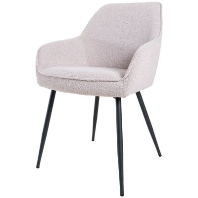 Fenna dining room chair – Bouclé – Natural