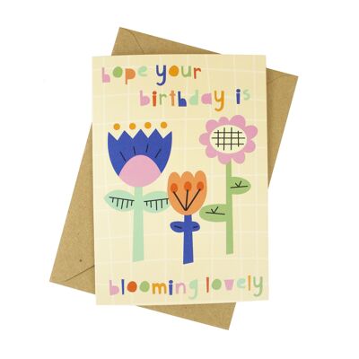 blooming lovely BIRTHDAY CARD-A6