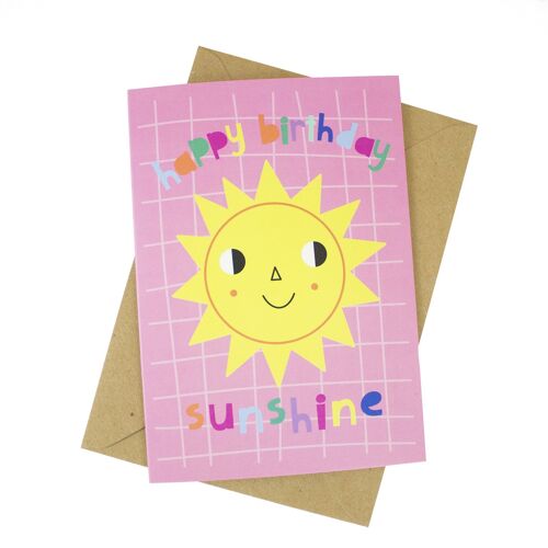 HAPPY birthday sunshine CARD -A6