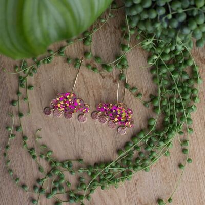 Hoop earrings - AO - Confetti - Pink