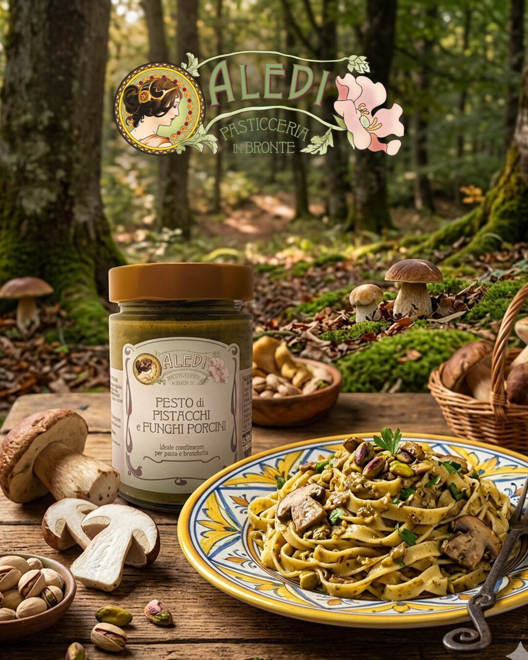 Pesto di Pistacchi e Funghi Porcini - 190 g