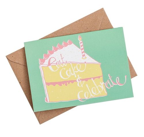 eat cake birthday card -A6