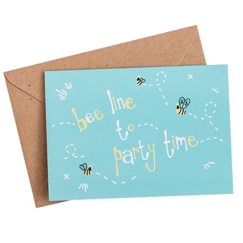 bee line birthday card-A6