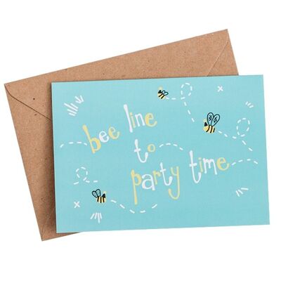 bee line birthday card-A6