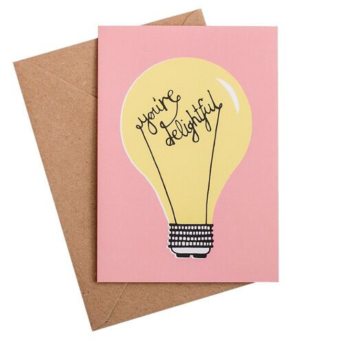 delightful pink anniversary card -A6