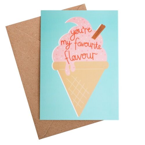 flavour ice cream valentine's card -A6