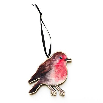 Robin Wooden Hanging Decoration