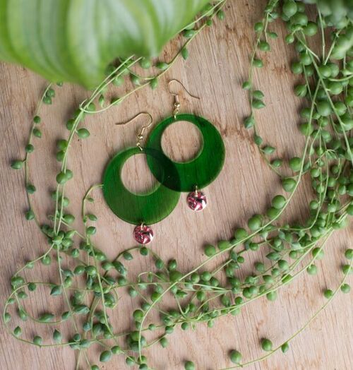 Boucles d'oreilles - JAO - Vert translucide