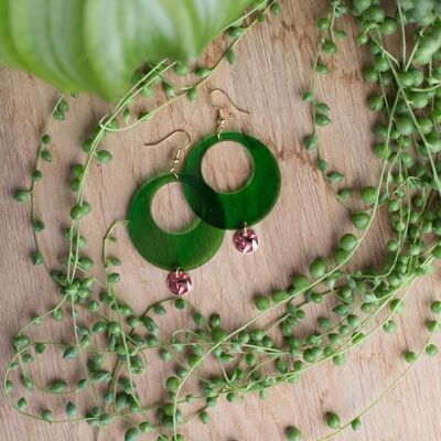Ohrringe - JAO - Durchscheinendes Grün