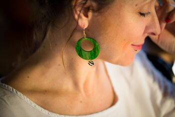 Boucles d'oreilles - JAO - Vert translucide 2