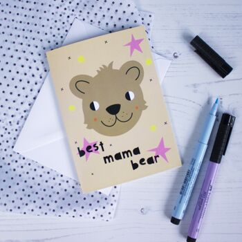 meilleure carte de fête des mères maman ours-A6 2