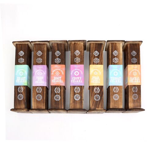 Wooden Tower With 10 Incense Sticks, Pack Of Seven Towers