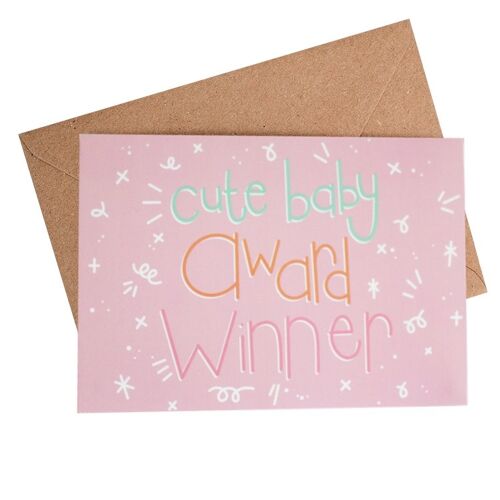 cute baby award card-A6