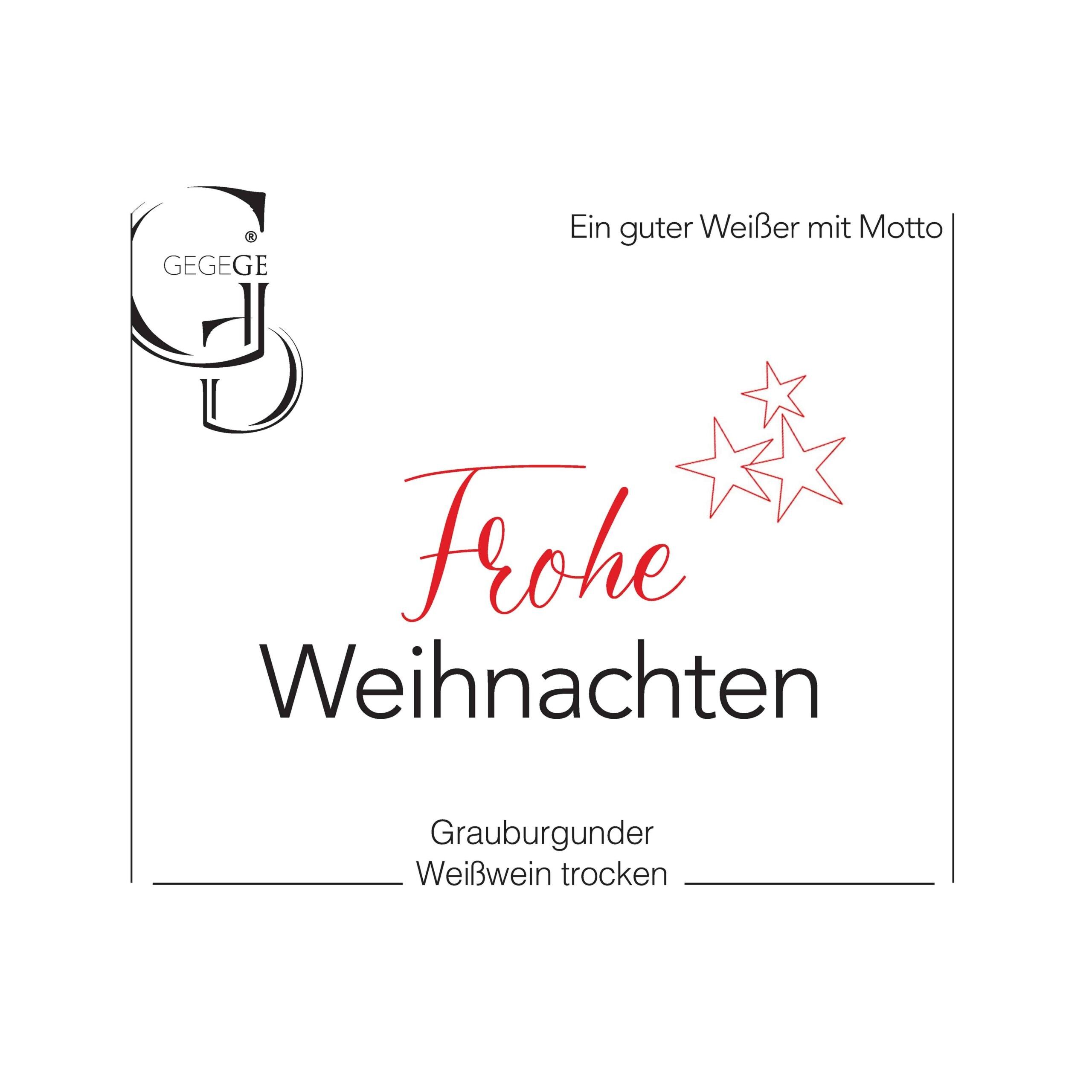 Joyeux Noël – Pinot Gris – Vin blanc 0,75 L