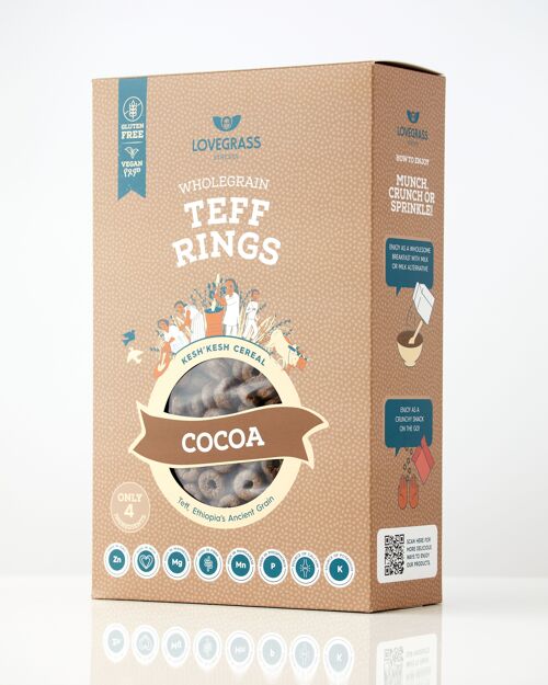 Wholegrain Teff Cocoa Rings 350g