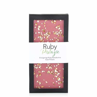 Ruby mit Pistazien – Schokoladentafel 100g