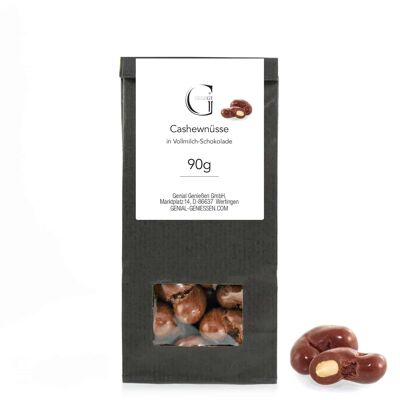 Cashewnüsse in Vollmilch-Schokolade – Spezialität aus Island 90g