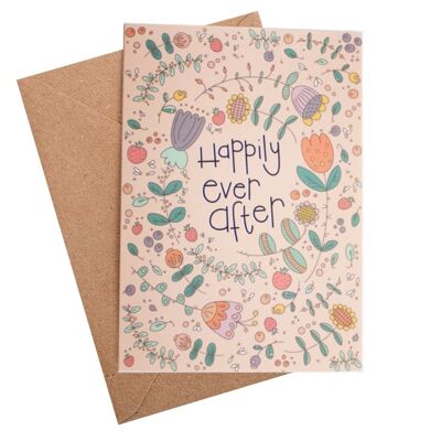 happily ever after wedding card -A6