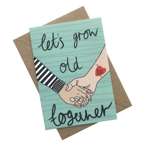 grow old together anniversary card -A6