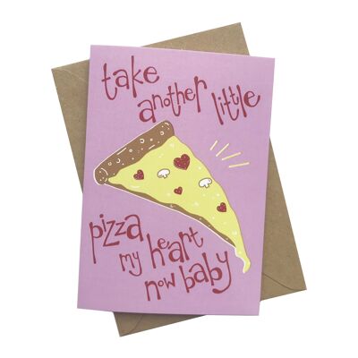 pizza my heart valentine's card -A6