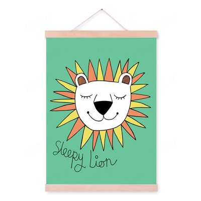 lion nursery print -A5