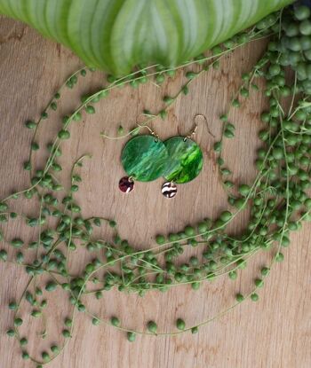 Boucles d'oreilles - ARO - Vert nacré