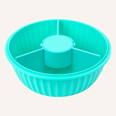 Poke Love Bowl - 3 sections - removable divider - separate dip cup - Paradise Aqua