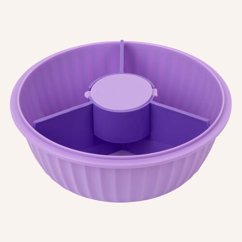Poke Love Bowl - 3 sections - removable divider - separate dip cup - Maui Purple