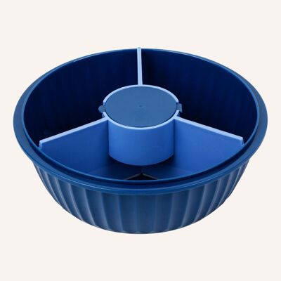 Poke Love Bowl - 3 sections - removable divider - separate dip cup - Hawaii Blue