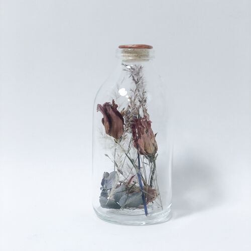 Dried Flowers in glass Harapan 200 ml copper wax